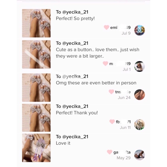 Clear Jelly Rhinestone Bow Thong Sandals - Picture 7 of 10